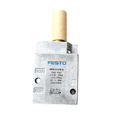 Orijinal Fabrika FESTO Solenoid Valf MFH-3-1/8S Serisi 0692 Ofset Baskı Makinesi için Alüminyum ve Bakır Açık Gri