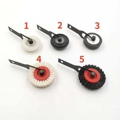 Çince sert fırça tekerlekli yazıcı makine besleyici destekle fırça