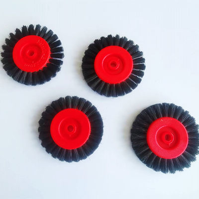 6x60mm Heidelberg baskı makinesi için sert fırça tekerleği Domuz kılı ile yüksek kaliteli plastikten yapılmıştır