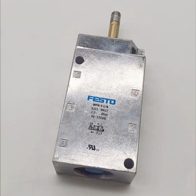 FESTO Hava Valfi 8BAR Ofset Baskı Makinesi için Alüminyum / Bakır / Demir Solenoid Valf