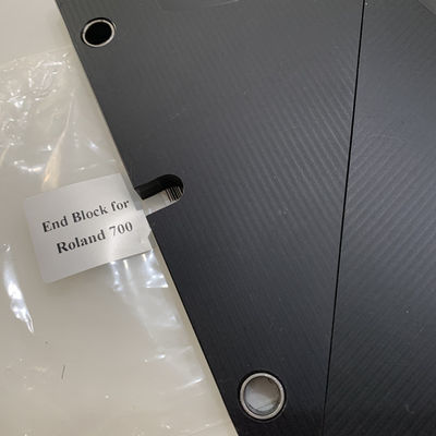 Roland 700 Mürekkep Kanalı Uç Blokları Ofset Baskı Makine Parçaları İçin Koyu Gri Renkli Uç Plakası