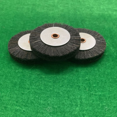 Beyaz Renkli Sert Fırça Çarkı 60x11x6mm Roland Baskı Makinesi için Domuz Tüyü/Beyaz Çelik