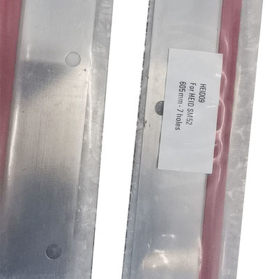 UV mürekkebe dayanıklı Heidelberg yazıcısı yıkama bıçağı SM52 PM52 için 7 delikli 605x46x0.5mm