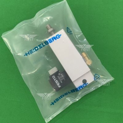 SM74/PM74 Baskı Makineleri için Alüminyum Gövde Solenoid Valf Silindiri Gümüş Rengi