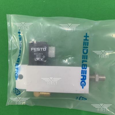 SM74/PM74 Baskı Makineleri için Alüminyum Gövde Solenoid Valf Silindiri Gümüş Rengi