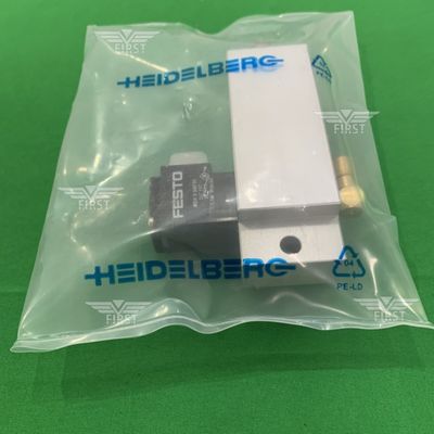 SM74/PM74 Baskı Makineleri için Alüminyum Gövde Solenoid Valf Silindiri Gümüş Rengi
