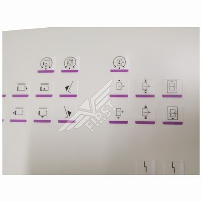 Beyaz Renk Membran Panel Sembolü Mektup Etiketi Heidelberg SM102 Baskı Makinesi Etiketi 63*21.2 veya 37*15.5CM Boyutunda