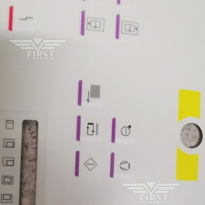 Beyaz Renk Membran Panel Sembolü Mektup Etiketi Heidelberg SM102 Baskı Makinesi Etiketi 63*21.2 veya 37*15.5CM Boyutunda