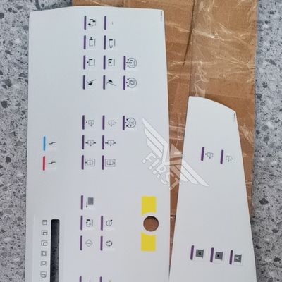 Beyaz Renk Membran Panel Sembolü Mektup Etiketi Heidelberg SM102 Baskı Makinesi Etiketi 63*21.2 veya 37*15.5CM Boyutunda